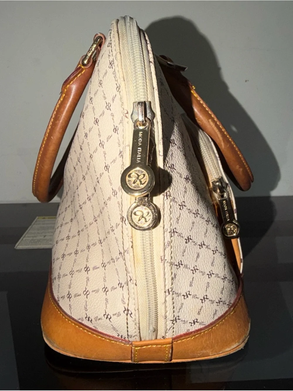 Rioni Signature Natural Dome Handle Bag